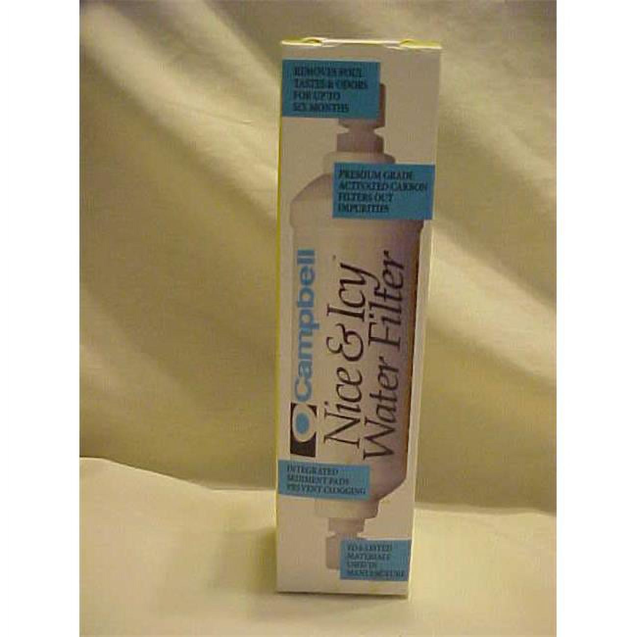 Campbell IC6 White Disposable Water Filter for Refrigerators