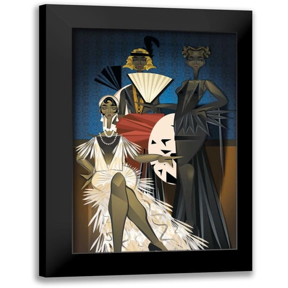 Campbell, Jaleel 11x14 Black Modern Framed Museum Art Print Titled - Harlem Nights