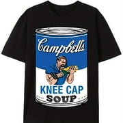 Campbell Knee Soup Pattern T-shirt, Detroit Lion Dan Campbell Knee Funny Men's Short Sleeve Pattern T-shirt Collection Black Prcap T-shirt