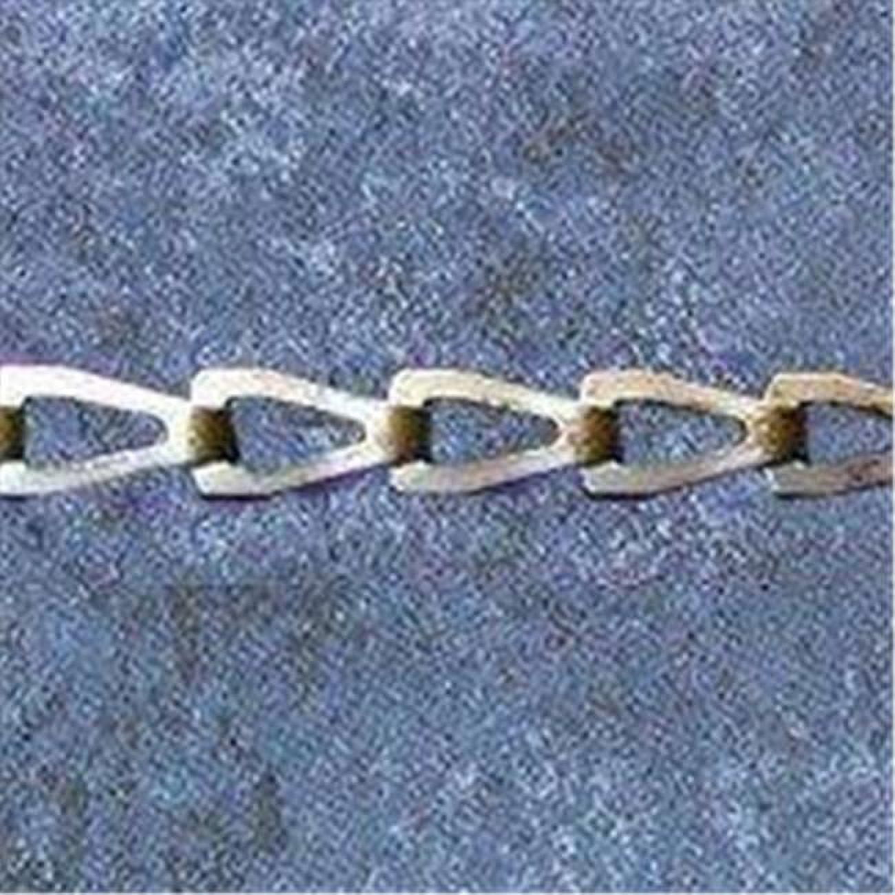 Campbell No. 2 Chrome Plated Silver Steel Hobby/Craft Sash Chain 0.016