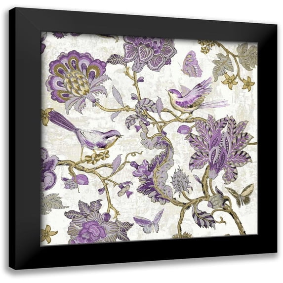Campbell, Renee 12x12 Black Modern Framed Museum Art Print Titled - Passing Thru - Amethyst I