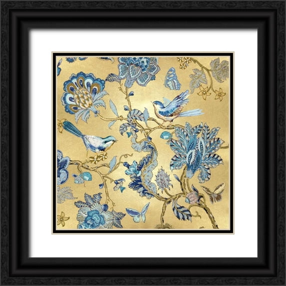 Campbell, Renee 12x12 Black Ornate Wood Framed with Double Matting Museum Art Print Titled - Passing Thru on Gold I
