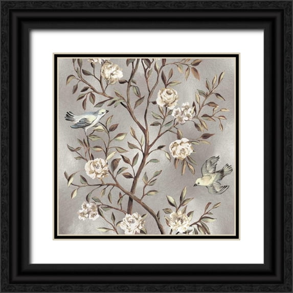 Campbell, Renee 20x20 Black Ornate Wood Framed with Double Matting Museum Art Print Titled - Chinoiserie II