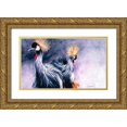 thumbnail image 1 of Campbell, Robert 18x12 Gold Ornate Wood Framed with Double Matting Museum Art Print Titled - Crowned Cranes, 1 of 4