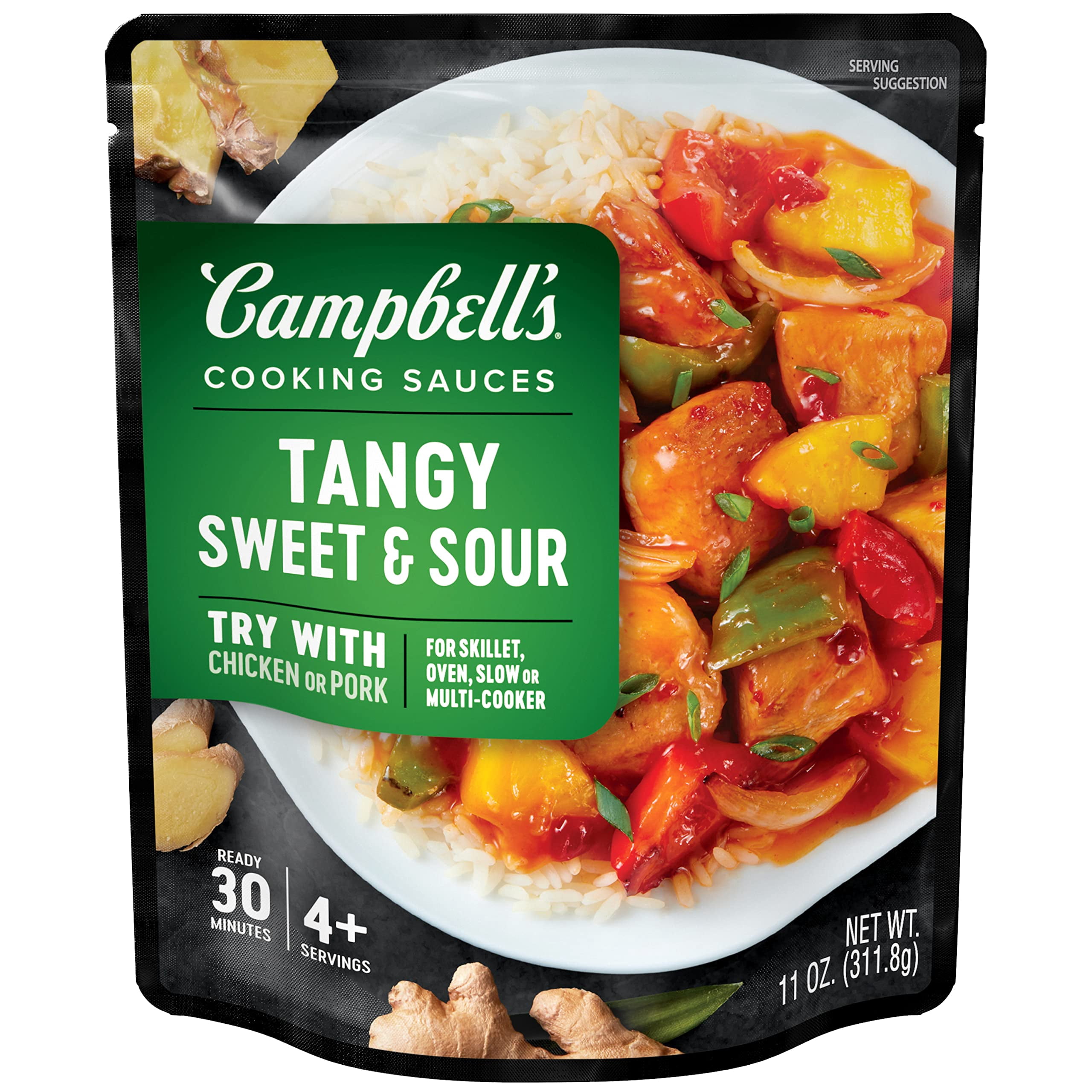 Campbell,S Cooking Sauces, Tangy Sweet And Sour, 11 Oz Pouch