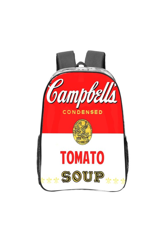 Campbell'S Soup Transparent Backpack Fashion Travel Backpack Laptop Backpack 16 Inch