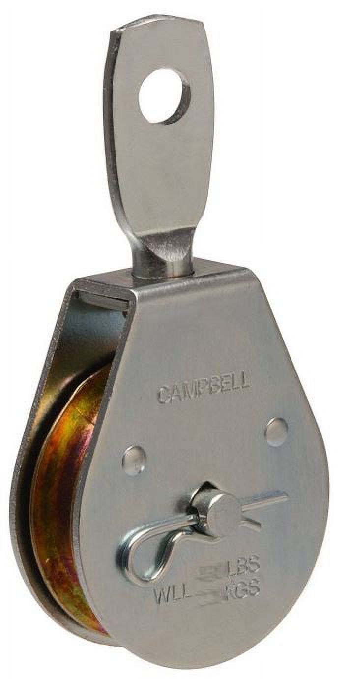 Campbell T7550303 Single Sheave Swivel Eye Pulley, Steel, 550 Lb, 21/2