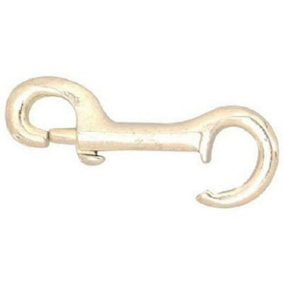 Campbell T7606011 Rigid Bolt Snap, Malleable, Zinc Plated, 3/8" Open Eye, 13/32" Opening, 3-1/2" Length, 60 lbs Working Load Limit
