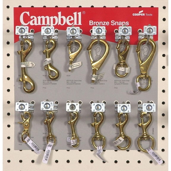 Campbell T7620614 11/16" Swivel Round Eye Quick Snaps