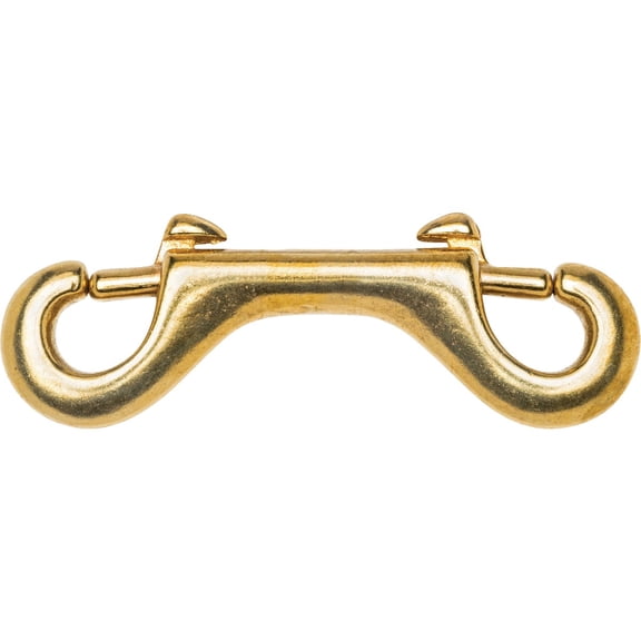 Campbell T7625004 Double Ended Bolt Snap, Solid Bronze, Polished, 5/16" Opening, 3-13/32" Length, 60 lbs Working Load Limit, Pack of 10