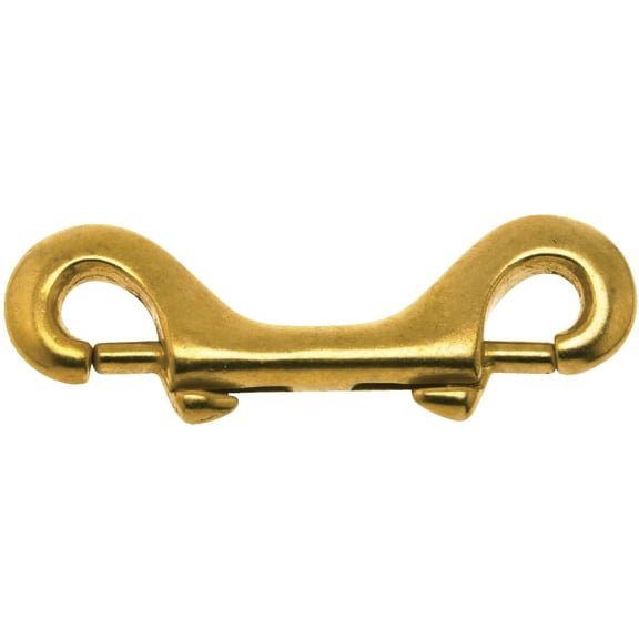 Campbell T7625014 Double Ended Bolt Snap, Solid Bronze, Polished, 13/32" Opening, 4-1/2" Length, 100 lbs Working Load Limit,