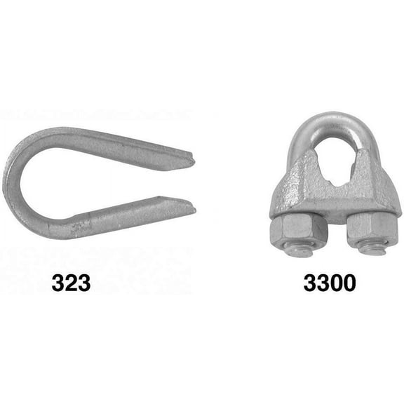 Campbell T7670629 1/4" Galvanized Wire Rope Thimbles