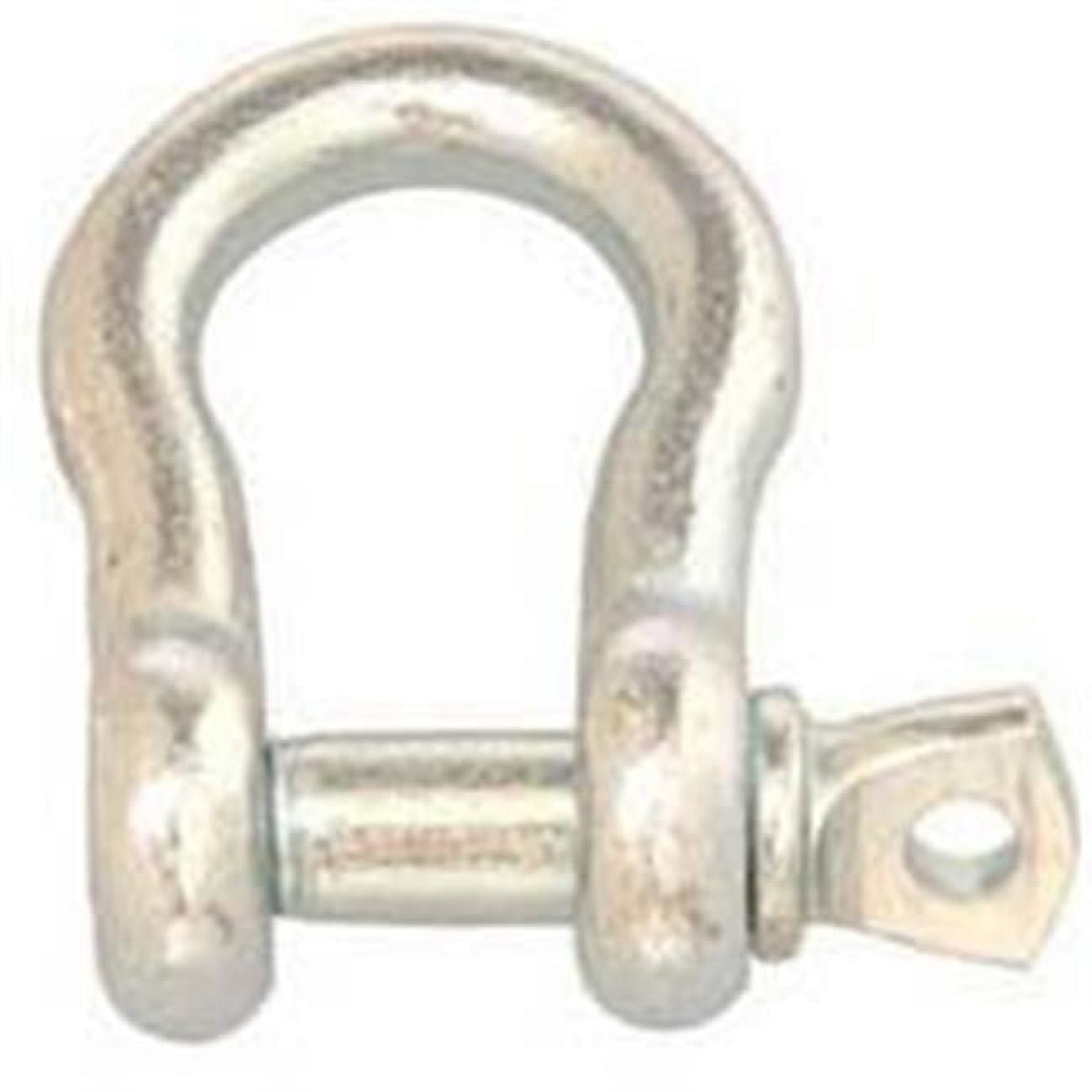 Silver Zinc-Plated Steel Anchor Shackle with Screw Pin