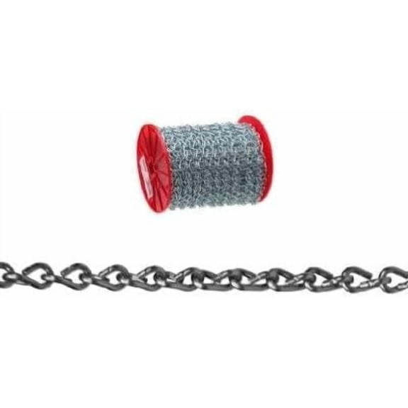 Campbell Tool Chain Double Jack Link #16 Zinc Plated 200' Per Roll  Residential Use, Standard Application