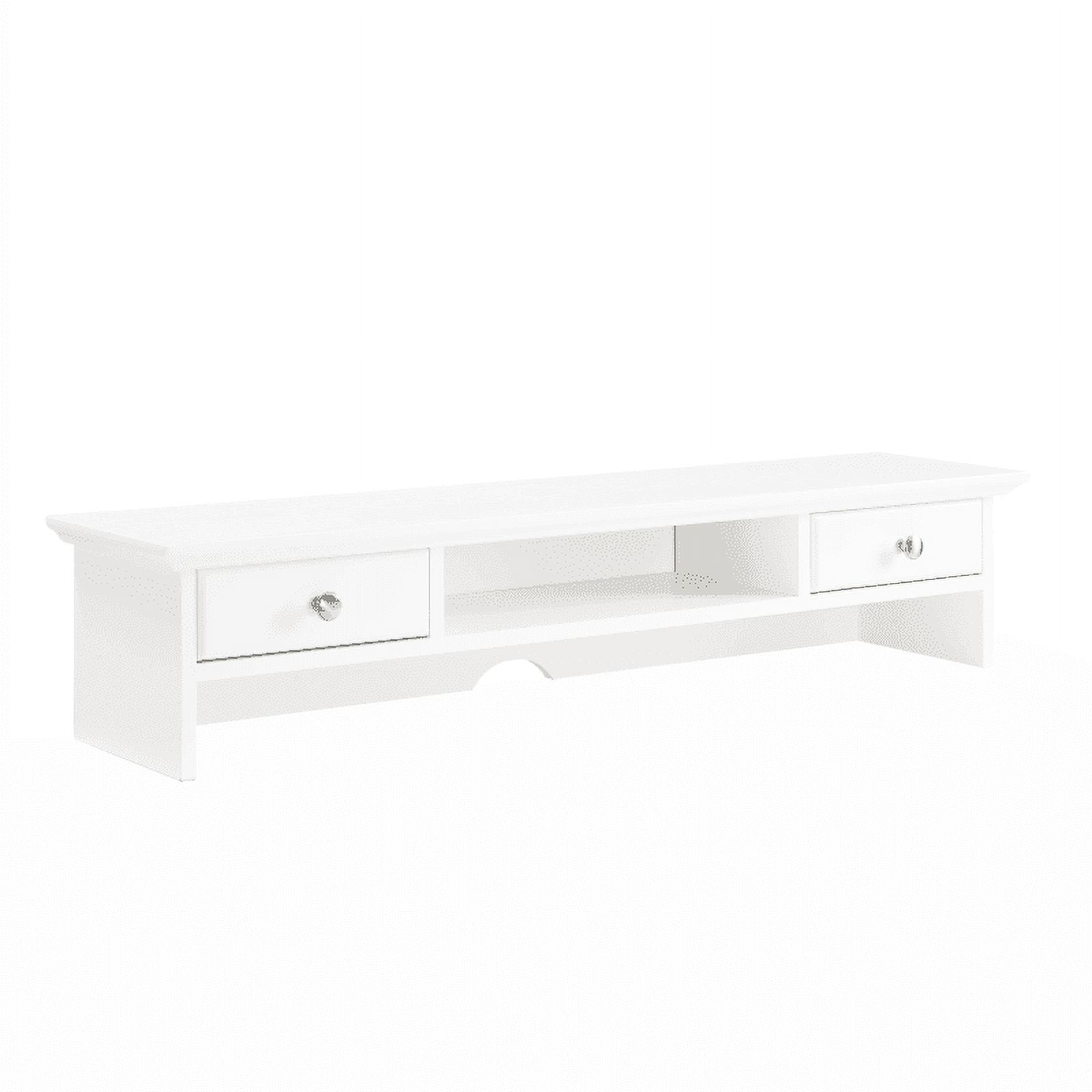 Campbell Writing Desk Hutch in White Finish Walmart