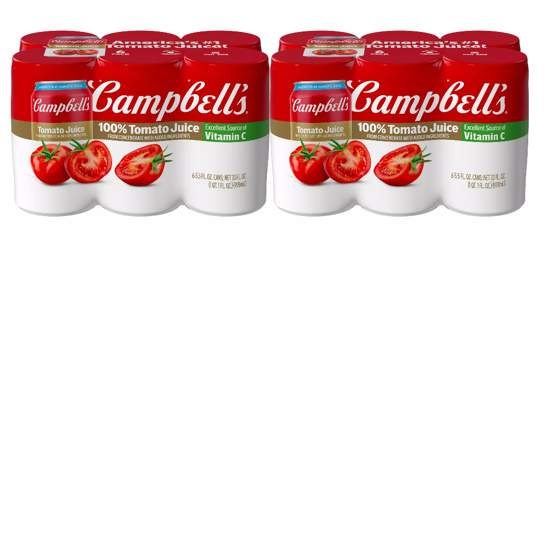 Campbell's 100% Tomato Juice, 6 pk-pack of 2