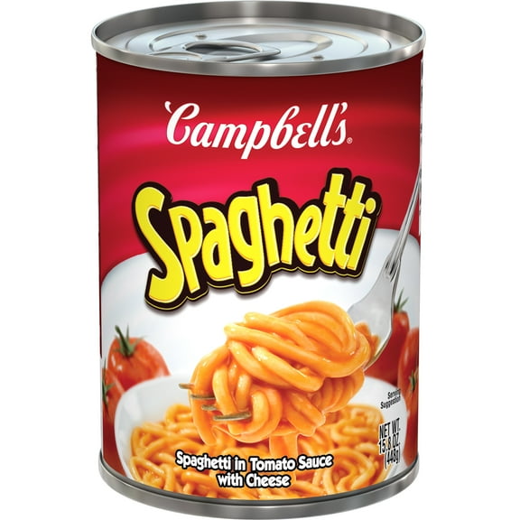Campbell's Spaghetti in Tomato Sauce with Cheese, 15.8 oz Can