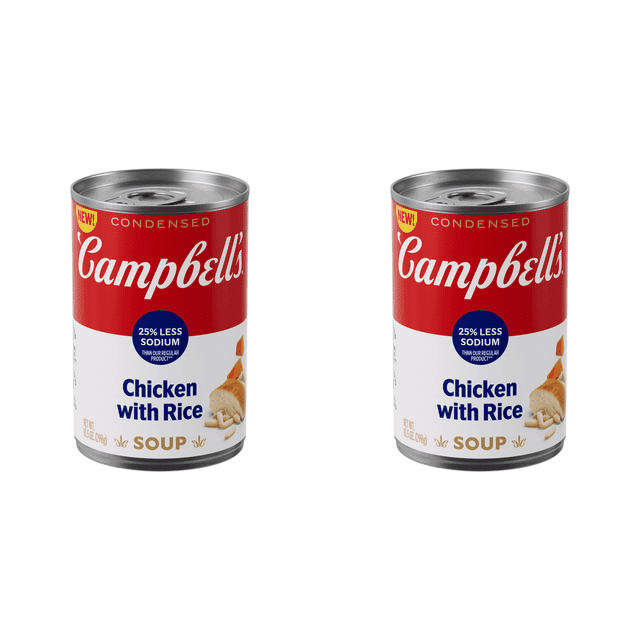 Campbell's Chicken With Rice 25% Less Sodium, 10.5 oz pack of 2