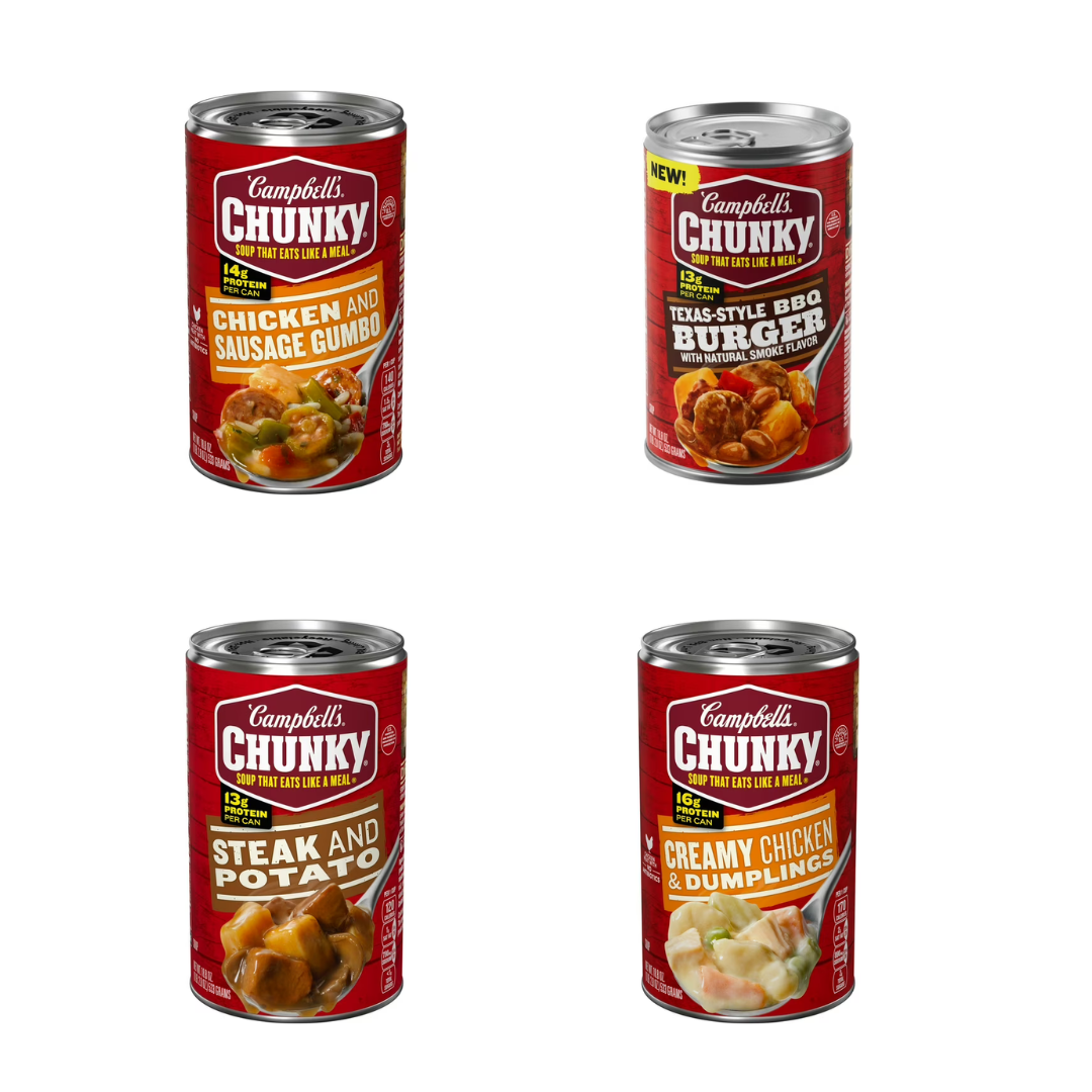 Campbell s Chunky 8 Pack Protein Packed Soups For The Whole Family Campbell s Chunky 8 Pack Protein Packed Soups For The Whole Family