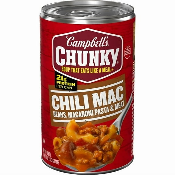 Campbell’s Chunky Chili Mac Soup 18.8 oz Can (Pack of 3)
