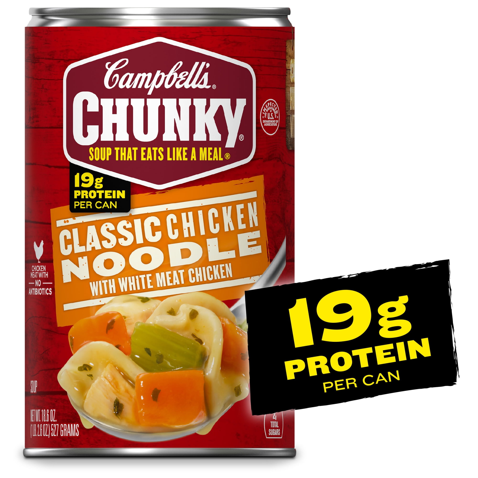 Campbell's Chunky Classic Chicken Noodle Soup, 18.6 oz Can