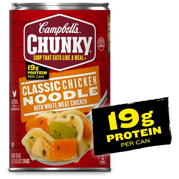 Campbell's Chunky Classic Chicken Noodle Soup, 18.6 oz Can