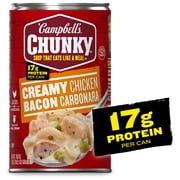 Campbell's Chunky Creamy Chicken Bacon Carbonara Soup, 18.8 oz Can