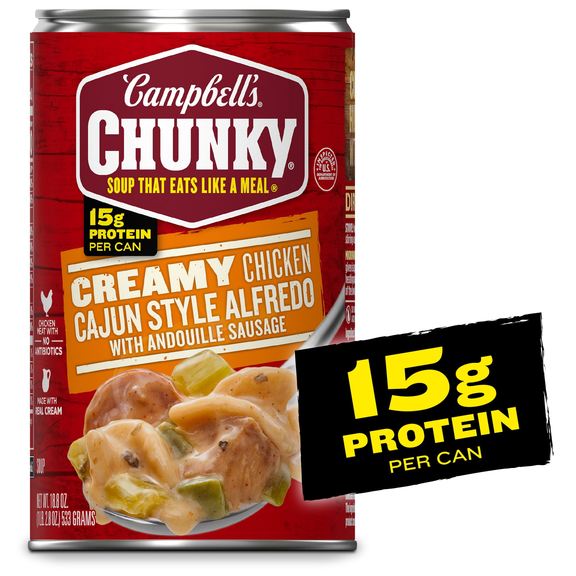 Campbell's Chunky Creamy Chicken Cajun Alfredo Soup, 18.8 oz