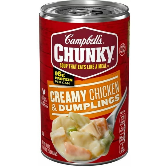 Campbell's Chunky Creamy Chicken & Dumplings Soup 18.8 oz (Pack of 24)