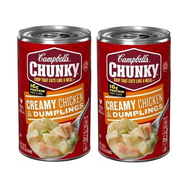 Campbell's Chunky Creamy Chicken & Dumplings Soup - 18.8oz pack of 2 ...
