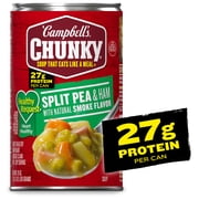 Campbell's Chunky Healthy Request Split Pea Soup with Ham and Natural Smoke Flavor, 19 oz Can