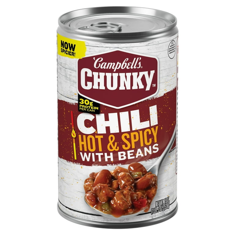 Chunky Firehouse Hot and Spicy Chili with Beans, 15.25 oz, 8/Carton, Ships in 1-3 Business Days Chunky Firehouse Hot and Spicy Chili with Beans, 15.25 oz, 8/Carton, Ships in 1-3 Business Days