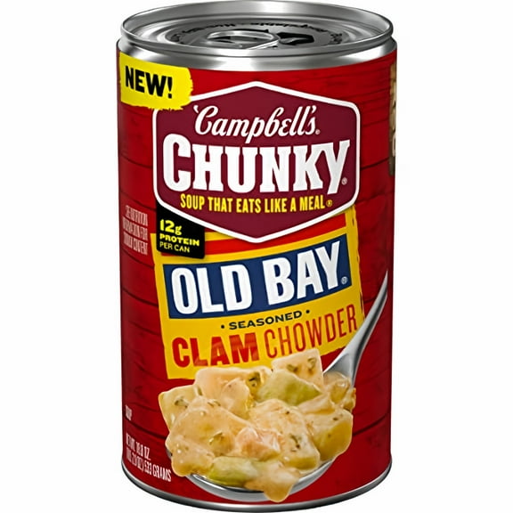 Campbell's Chunky Old Bay Clam Chowder 18.8 Ounce can (Pack of 4)