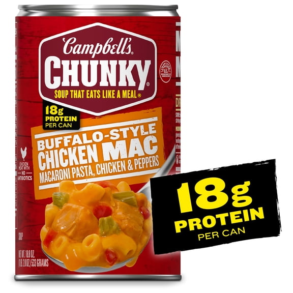 Campbell’s Chunky Buffalo-Style Chicken Mac Soup, 18.8 oz Can