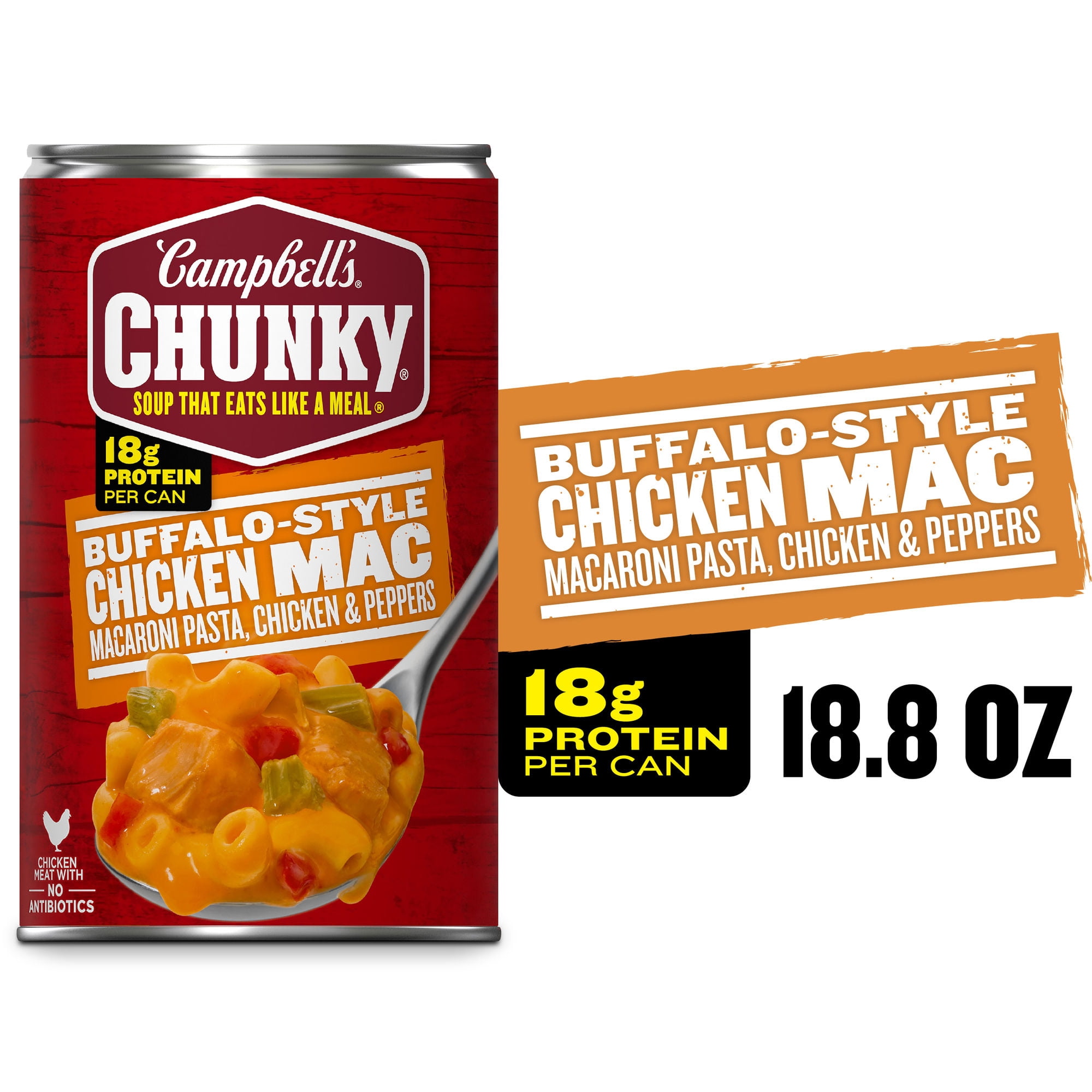 Campbells Chunky Buffalo-Style Chicken Mac Soup, 18.8 oz Can