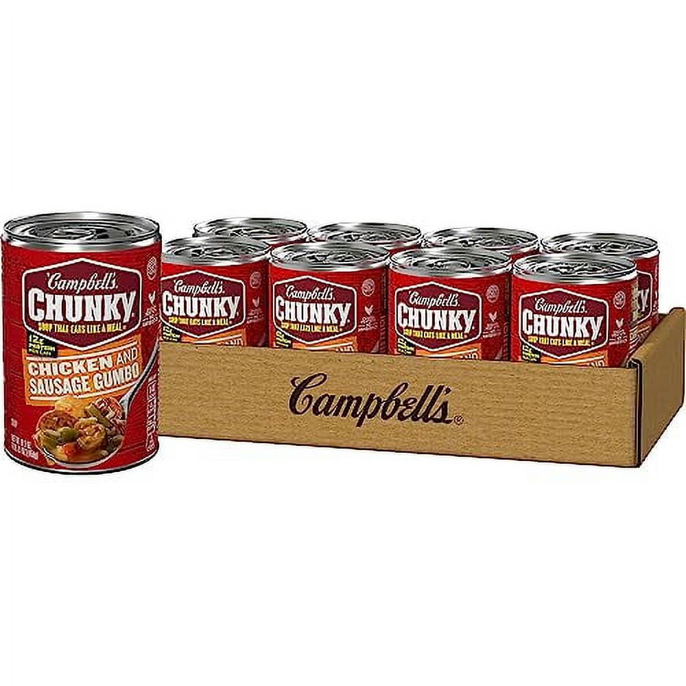 Campbellâ€™s Chunky Soup, Chicken and Sausage Gumbo, 16.1 Oz Can (Case