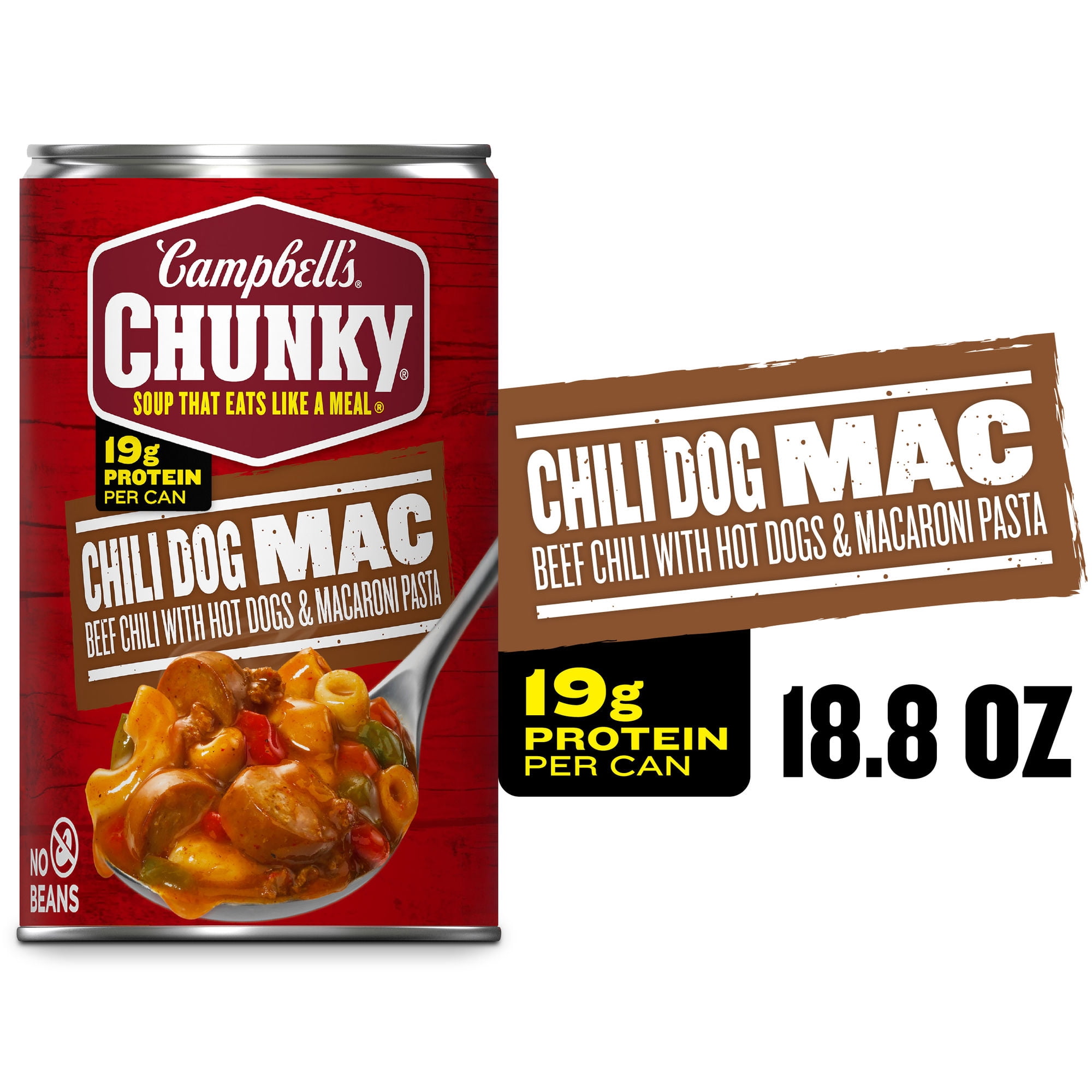MAC 新品未使用❗️CHILI & TAUPE Campbell‚Äôs Chunky Chili Dog Mac Soup, 18.8 oz Can, with Hot Dogs