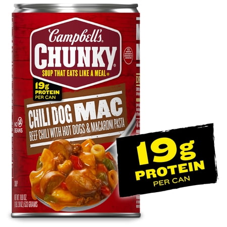Campbell’s Chunky Chili Dog Mac Soup, 18.8 oz Can