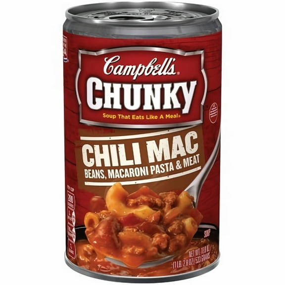 Campbell's Chunky Soup, Chili Mac Soup, 18.8 Ounce Can (Pack of 24)