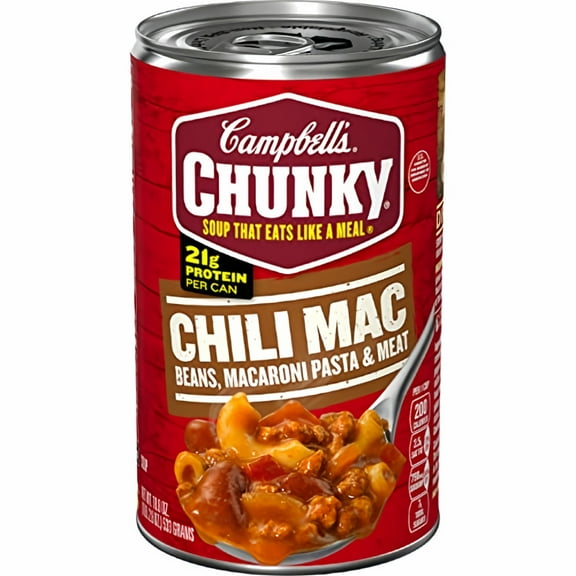 Campbell's Chunky Soup Chili Mac Soup 18.8 Ounce can (Pack of 5)