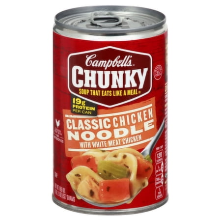 Campbell's Chunky Soup, Classic Chicken Noodle, 18.6 oz, Quantity of 8