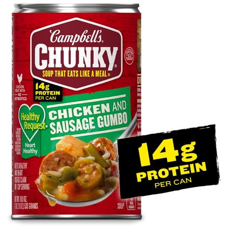 Campbell's Chunky Soup, Healthy Request Chicken and Sausage Gumbo, 18.8 oz Can