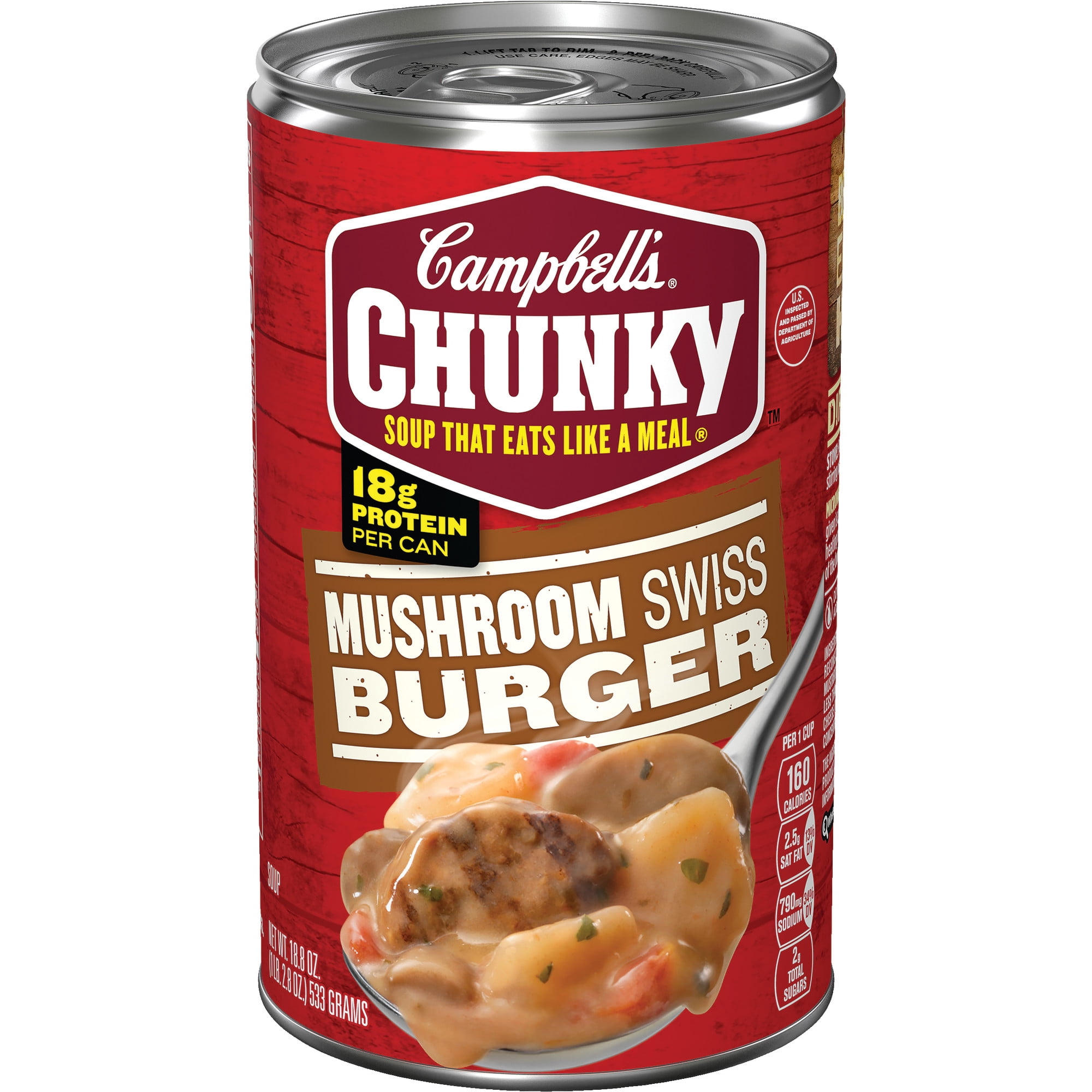 Campbell's Chunky Soup, Mushroom Swiss Burger Soup, 18.8 Ounce Can