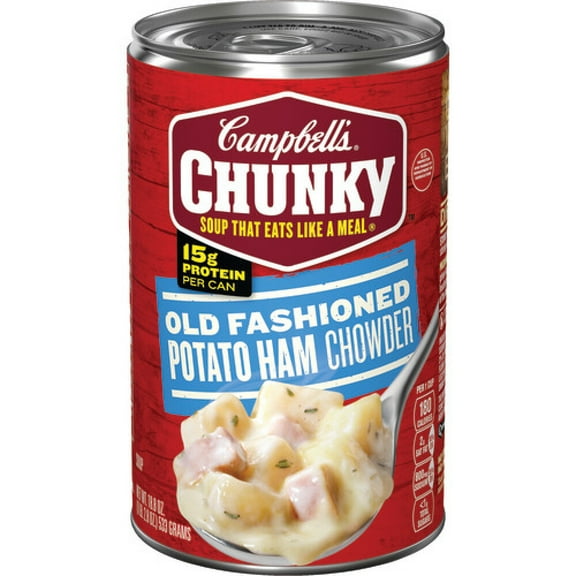 Campbell's Chunky Soup, Old Fashioned Potato Ham Chowder, 18.8 Ounce Can (Pack of 20)