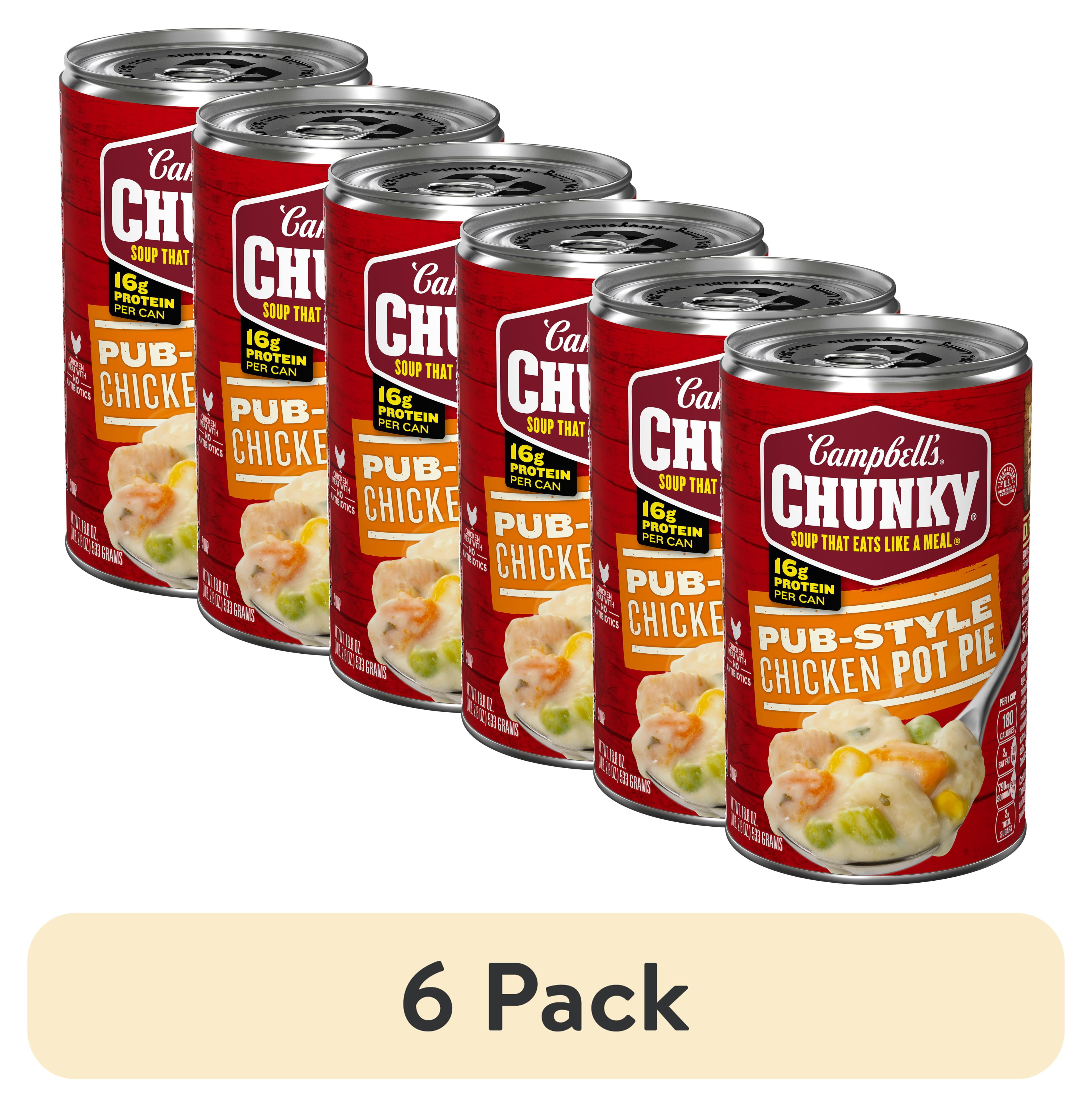 (6 pack) Campbell's Chunky Soup, PubStyle Chicken Pot Pie Soup, 18.8