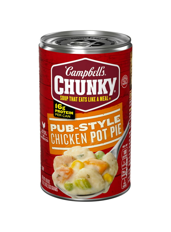 Campbell's Chunky Soup, Pub-Style Chicken Pot Pie Soup, 18.8 oz Can