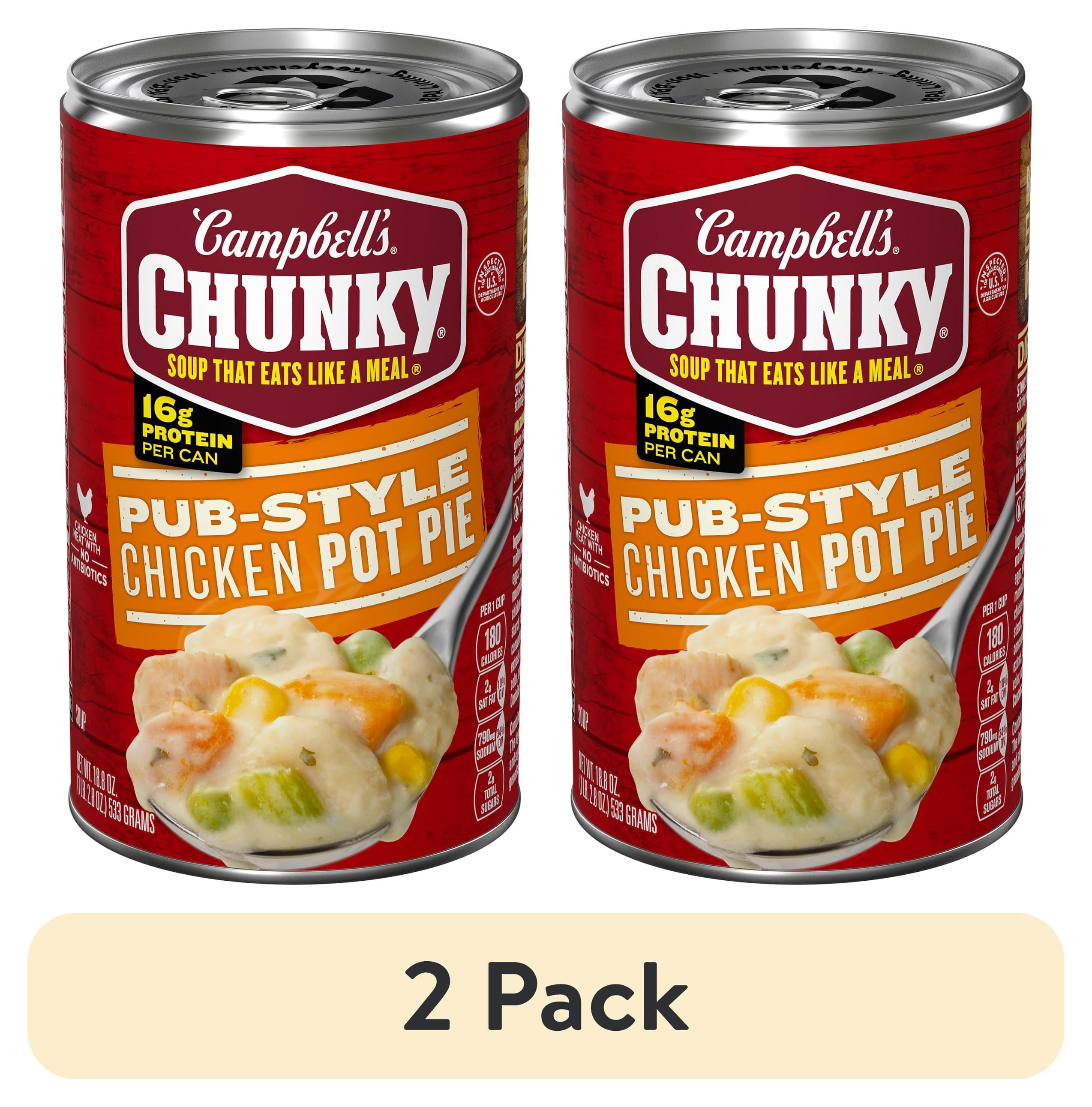 (2 pack) Campbell's Chunky Soup, PubStyle Chicken Pot Pie Soup, 18.8