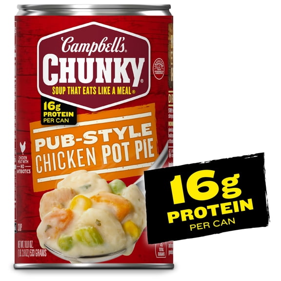 Campbell's Chunky Soup, Pub-Style Chicken Pot Pie Soup, 18.8 oz Can