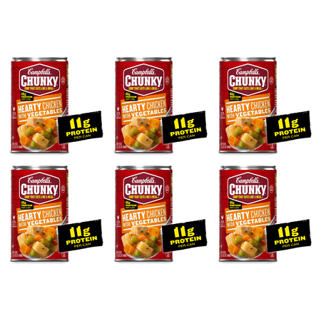 Campbell's Chunky Soup, Ready to Serve Chicken Broccoli Cheese Soup, 18.8 oz Can, (Pack of 6)