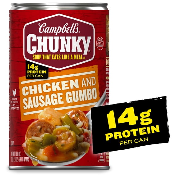 Campbell's Chunky Soup, Ready to Serve Chicken and Sausage Gumbo, 18.8 oz Can